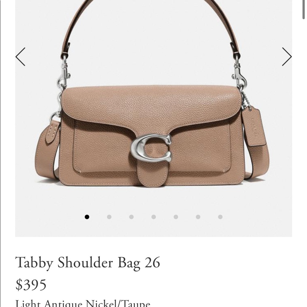 Coach Tabby Shoulder 26 in Light Antique Nickel